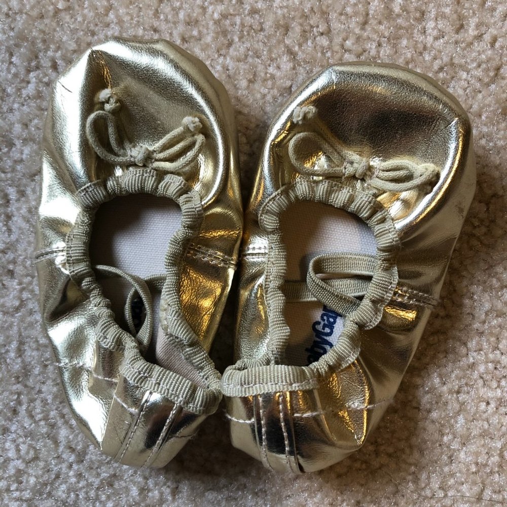 NWOT GAP gold ballet flats 12-18m